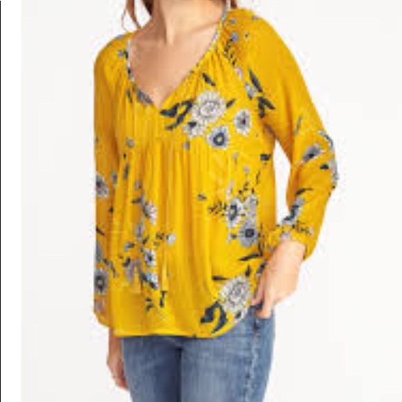 old navy yellow blouse